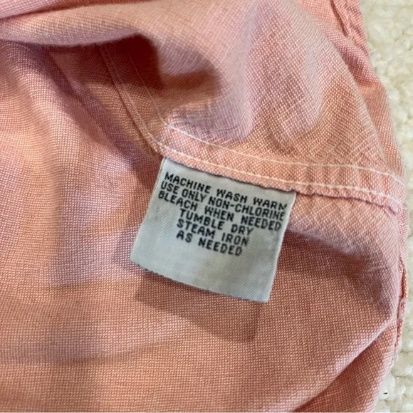 Cabin Creek 100% Cotton Pink Button Down Collared Shirt, Women's Size Large - Picture 6 of 12